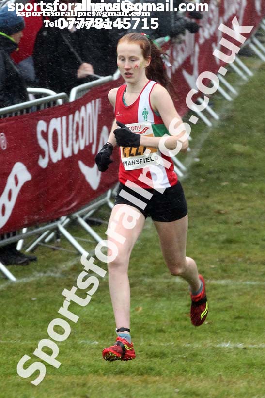 Junior women, National Cross Country Relay Champs., Berry Hill Park, Mansfield.  Photo: David T. Hewitson/Sports for All Pics